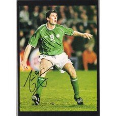 Signed picture of Niall Quinn the former Republic of Ireland footballer. 